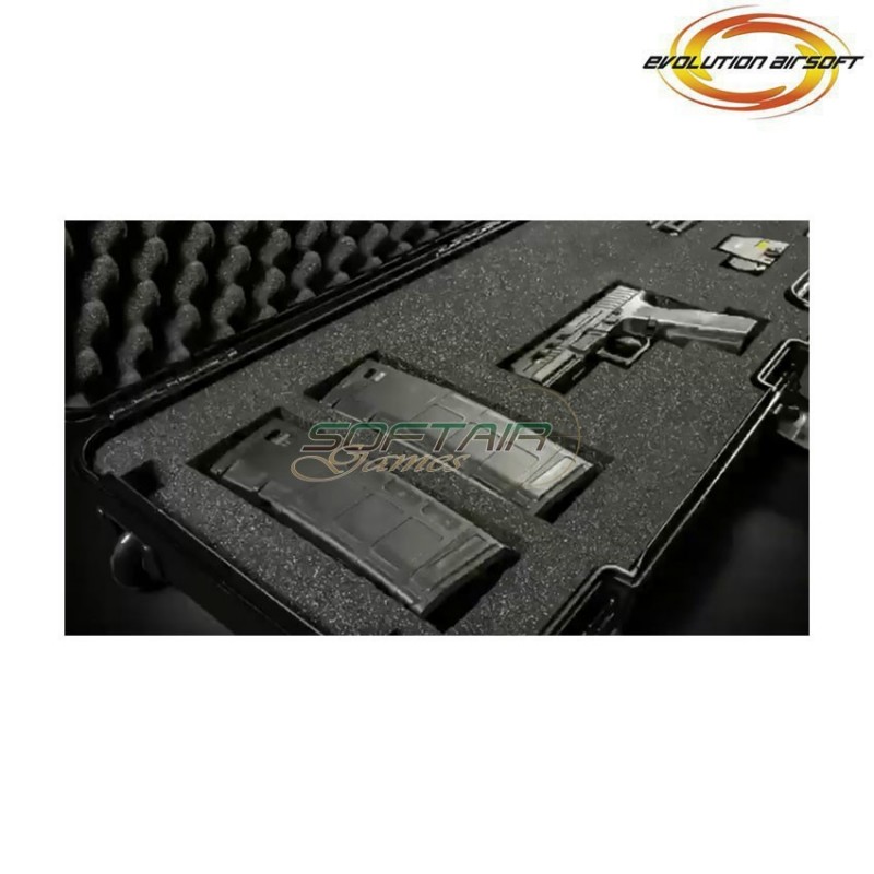 Custodia rigida PNP black large con ruote 117,5x29x12 evolution airsoft (ea-ea0504rc)