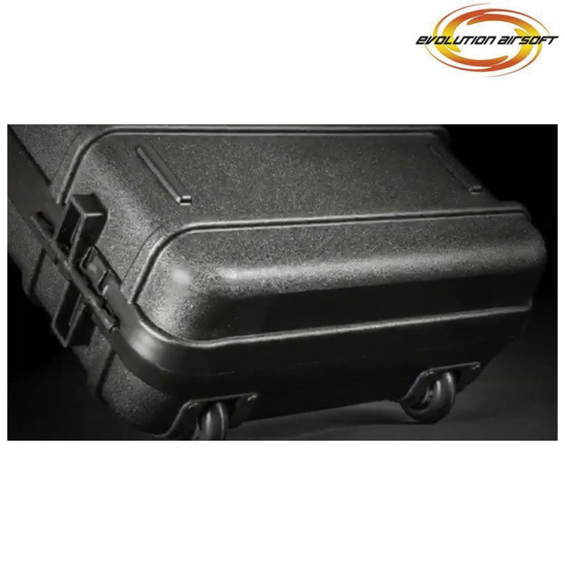 Hard case PNP black large with wheels 117,5x29x12 evolution airsoft (ea-ea0504rc)