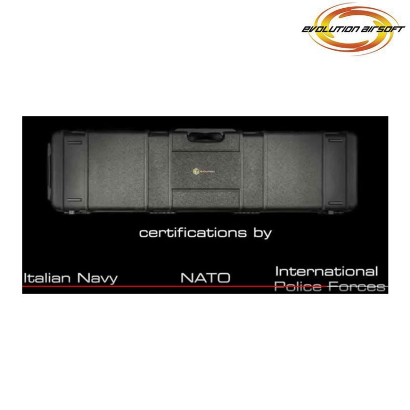 Custodia rigida PNP black large con ruote 117,5x29x12 evolution airsoft (ea-ea0504rc)