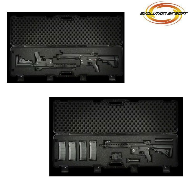 Custodia rigida PNP black large con ruote 117,5x29x12 evolution airsoft (ea-ea0504rc)