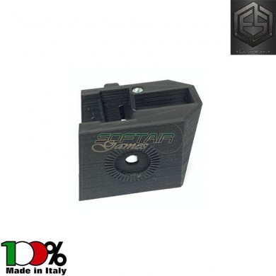 Fondina rigida fast MOLLE system per glock versione destra black base e.s. custom works (escw-56)