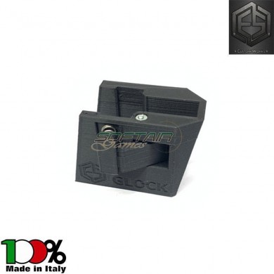 Fondina rigida fast MOLLE system per glock versione sinistra black base e.s. custom works (escw-57)