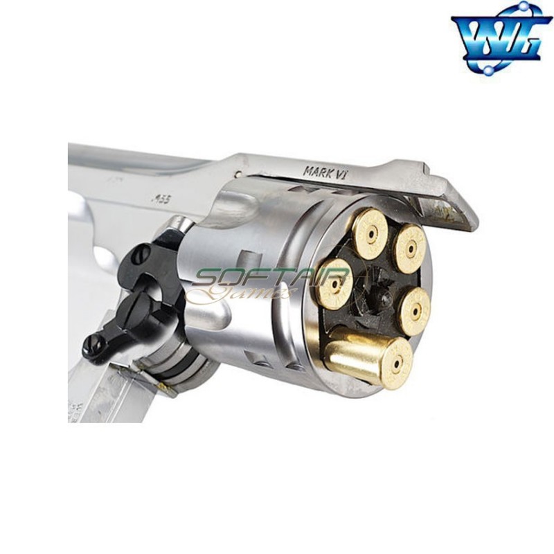 Revolver a co2 webley MK VI silver full metal win gun (wg-webley-inox)