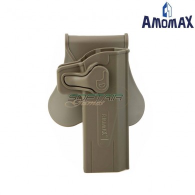 Rigid holster flat dark earth for pistol hi-capa we/kjw/marui amomax (am-28964)
