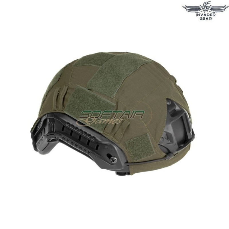 Olive drab helmet cover for fast helmet invader gear (ig-14962)