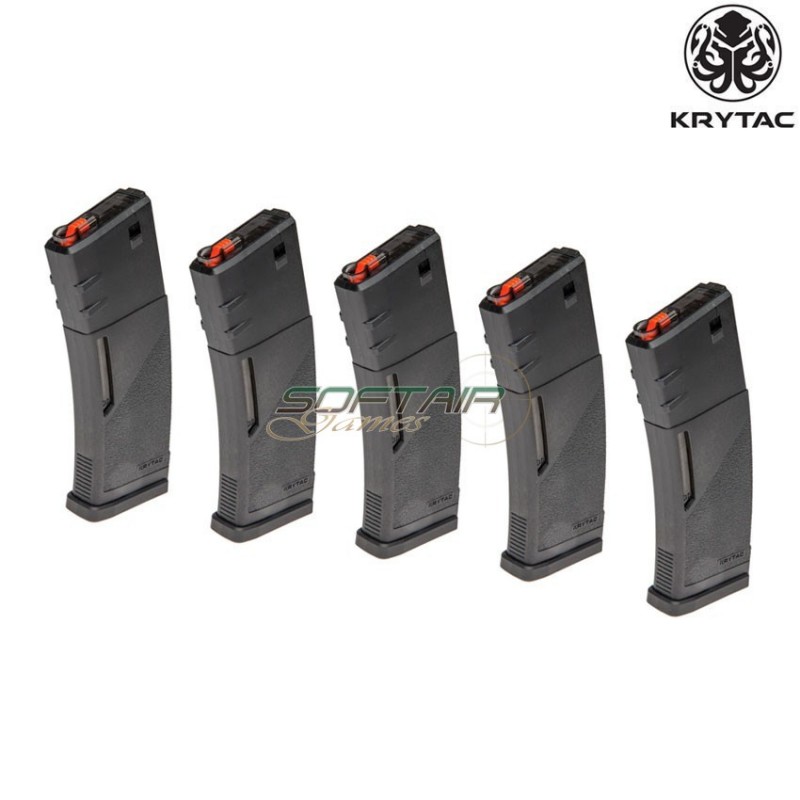 Set 5 caricatori aeg m4 monofilari 150bb black krytac® (kry-29792)