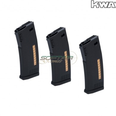 Set 3 caricatori m4 monofilari ms120c 120bb black kwa (kwa-29239)