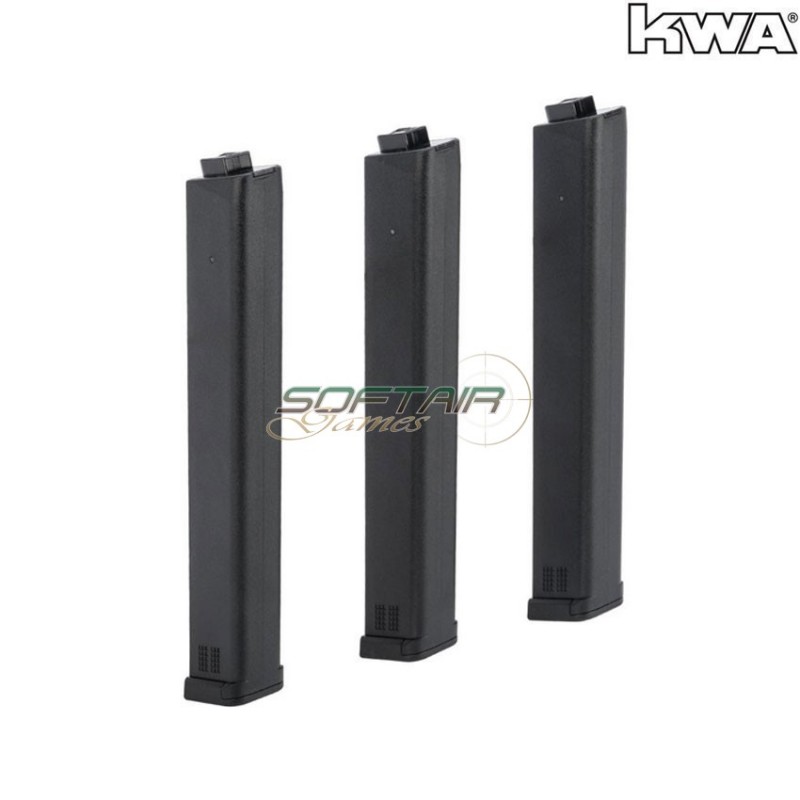Set 3 caricatori monofilari black 120bb per QRF Mod.2 kwa (kwa-29899)