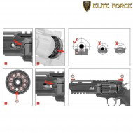 Co2 h8r gen.2 black revolver pistol elite force (elf-29413)