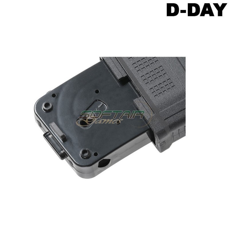 Mid-cap magazine aeg dmag short m4/m16 20/70bb variable-cap black d-day (dd-mag-ss-bk)