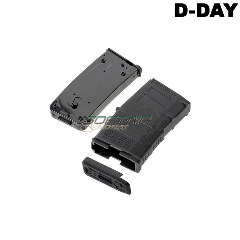 Mid-cap magazine aeg dmag short m4/m16 20/70bb variable-cap black d-day (dd-mag-ss-bk)