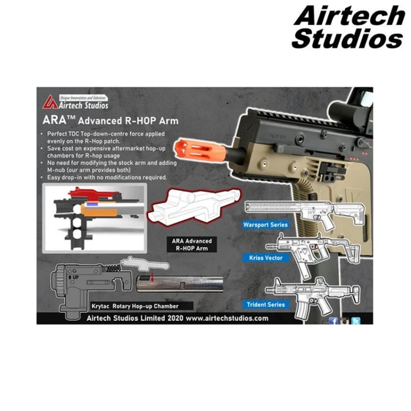 Advance R-Hop Arm per Hop Up Rotary krytac airtech studios (as-rhop-kry-blk)