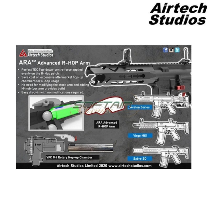 Advance R-Hop Arm For Hop Up Rotary vfc m4 airtech studios (as-rhop-vfc-blk)