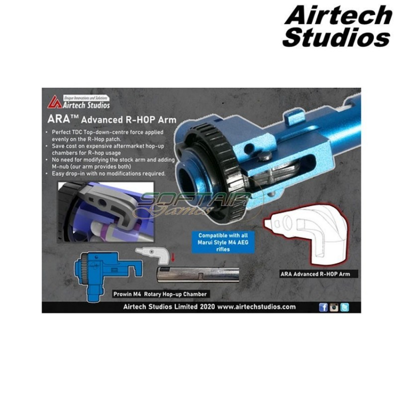 Advance R-Hop Arm For Hop Up Rotary prowin m4 airtech studios (as-rhop-pro-blk)