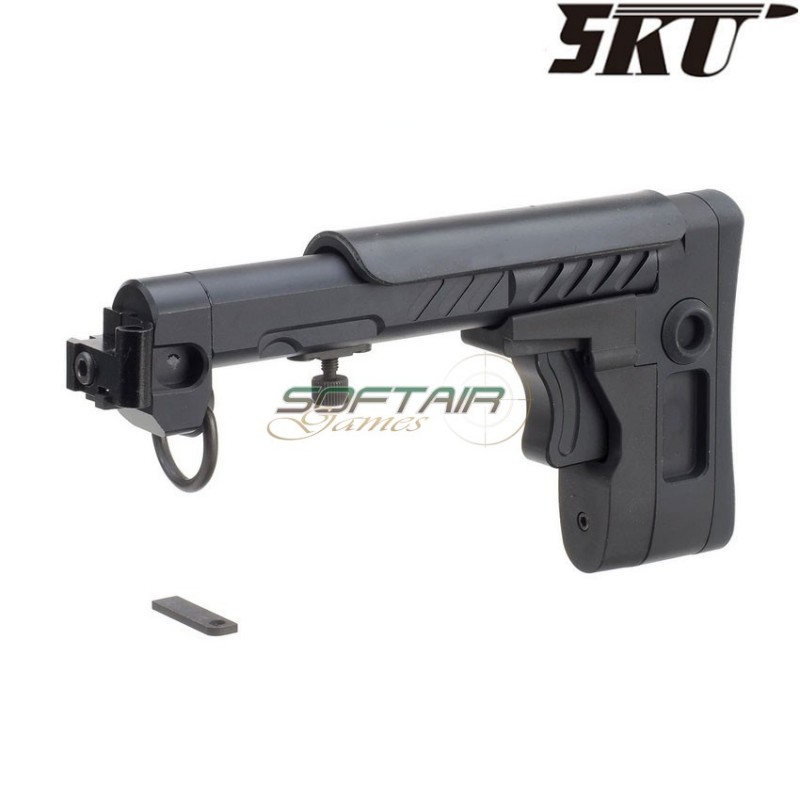 Calcio zenit pt-3 ak e&l telescopic side foldable black 5ku (5ku-277-bk-2)