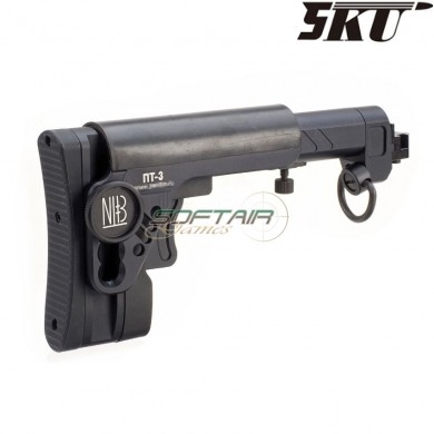 Calcio zenit pt-3 ak e&l telescopic side foldable black 5ku (5ku-277-bk-2)