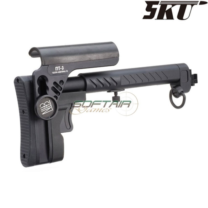 Calcio zenit pt-3 ak e&l telescopic side foldable black 5ku (5ku-277-bk-2)