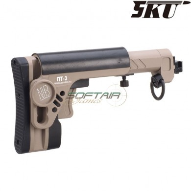 Stock pt-3 ak e&l telescopic side foldable tan 5ku (5ku-277-t-2)