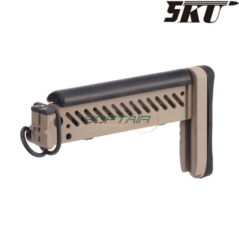 Calcio pieghevole PT-1 GEN.2 ZENITCO style tan per fucile elettrico ak e&l 5ku (5ku-263-t)