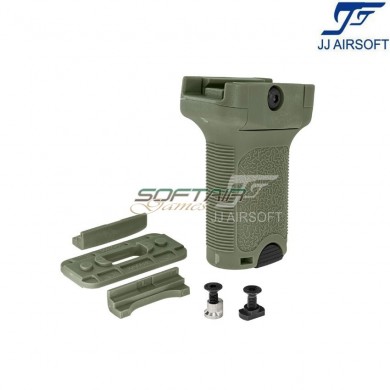 Bcm style vertical grip short per 20m/keymod/LC foliage grey jj airsoft (ja-1305-gr)