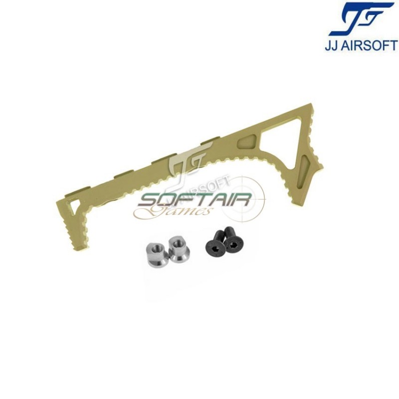 Link curved foregrip tan per keymod jj airsoft (ja-1362-tan)