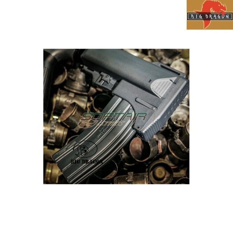 Retractable stock with magazine slot for m4 black big dragon (bd-3676)