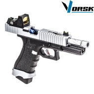 Pistola a gas gbb eu18 black/chrome + BDS vorsk (vk-vgp-01-23-bds)