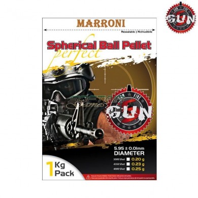 Brown Bb Bag Perfect Spherical 0.30gr 3334bb Gun Five (gf030m)