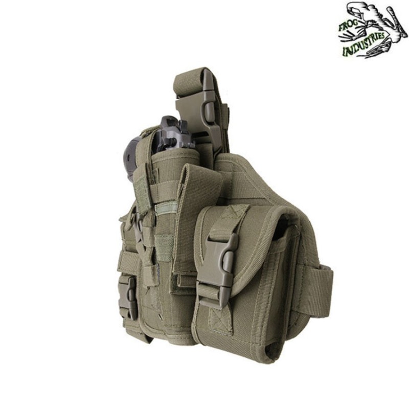 Assembled Drop Leg Gun Holster Green Frog Industries® (fi-000568-od)
