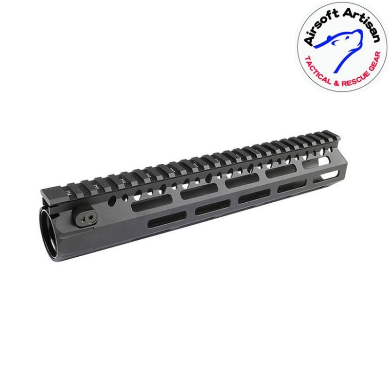 Bcm style 10" LC rail system black for m4/m16 aeg/gbb/ptw airsoft artisan (aa-ras-03)