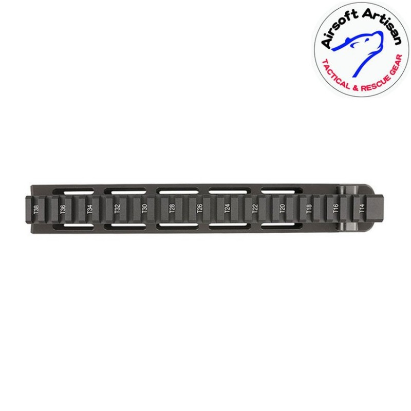Bcm style 10" LC rail system black for m4/m16 aeg/gbb/ptw airsoft artisan (aa-ras-03)