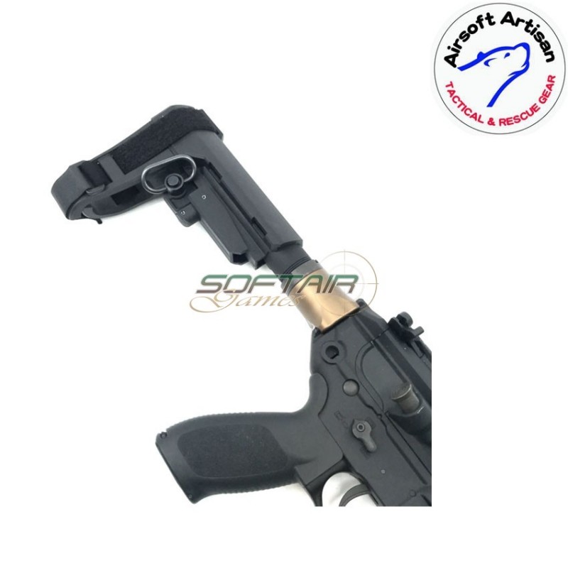 Adattatore calcio black m4 per cybergun sig mcx aeg airsoft artisan (aa-part-10-bk)