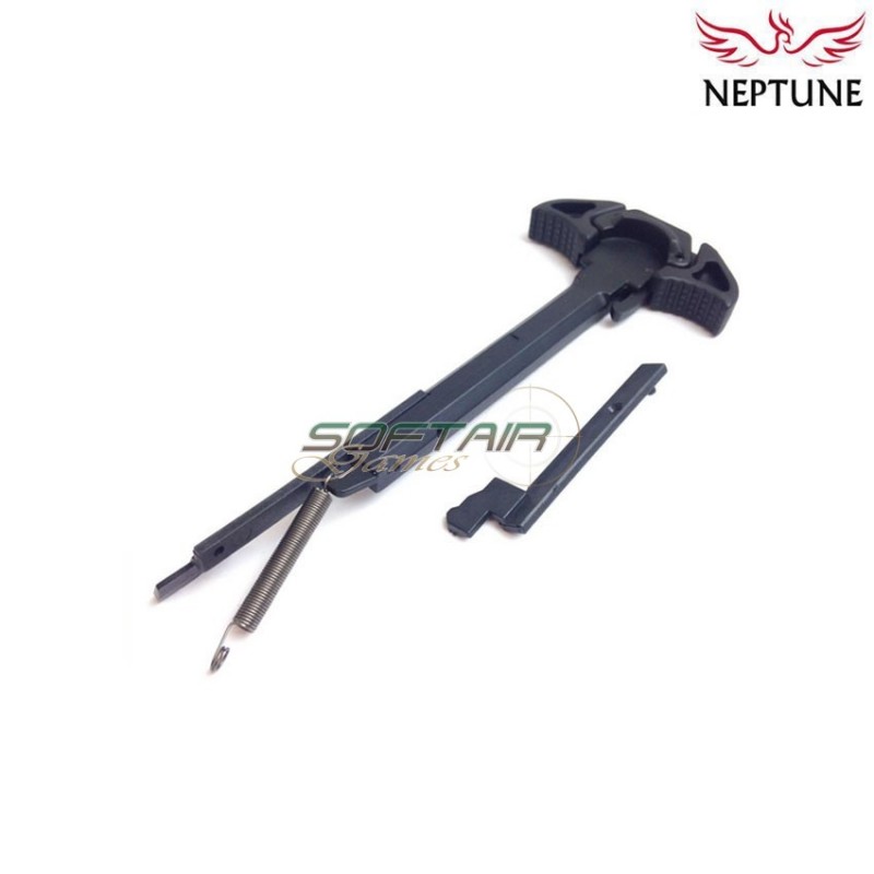 Leva di armamento mk16 style ambidestra black per aeg m4/m16 neptune (nte-199)