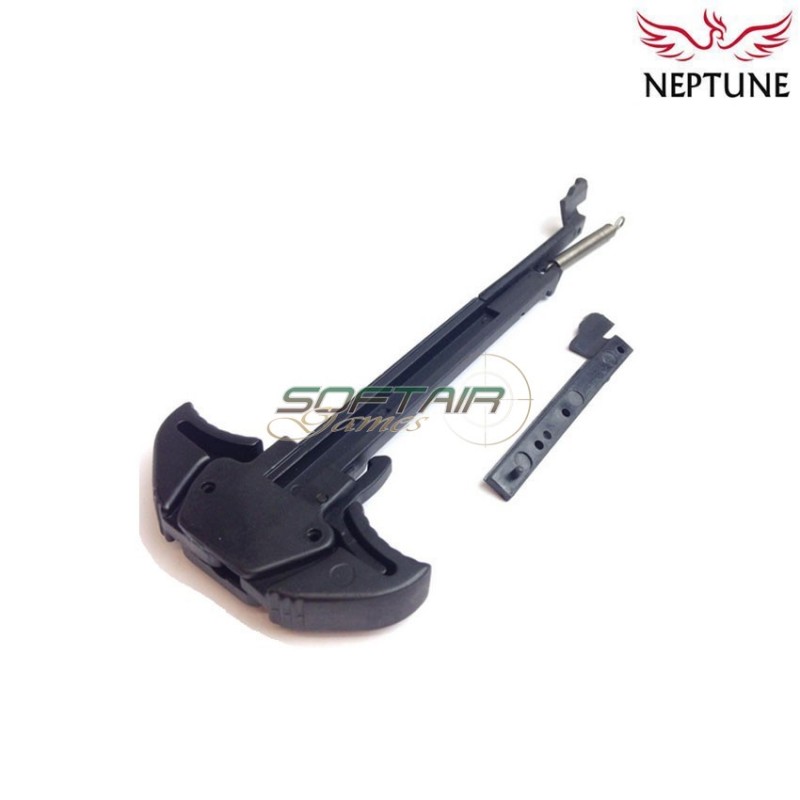 Leva di armamento mk16 style ambidestra black per aeg m4/m16 neptune (nte-199)