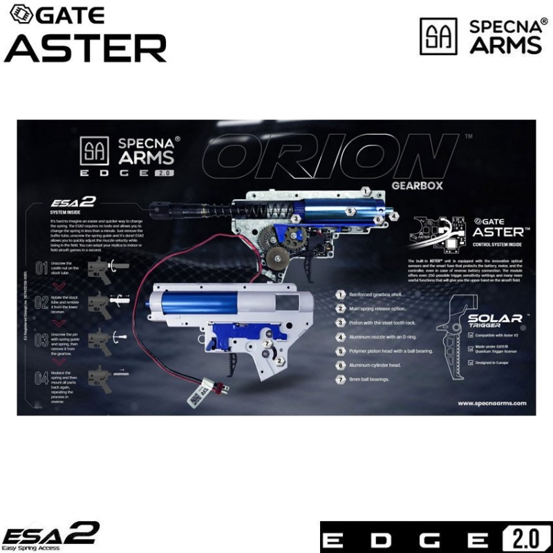 Electric rifle sa-e12 m4 short keymod carbine edge 2.0™ two tone specna arms® (spe-01-030864)