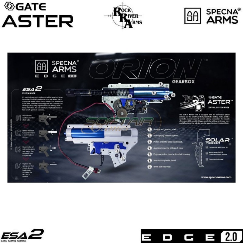 Electric rifle sa-e07 rra m4 noveske cqb keymod carbine edge 2.0™ black specna arms® (spe-01-028013)