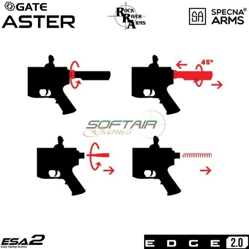 Electric rifle sa-e07 rra m4 noveske cqb keymod carbine edge 2.0™ black specna arms® (spe-01-028013)