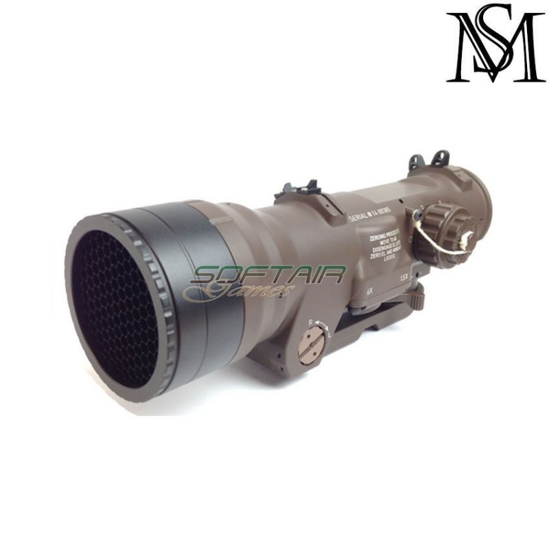 Killflash new gen. flip up black per specter dr elcan 1.5-6x milsim series (ms-124-bk)