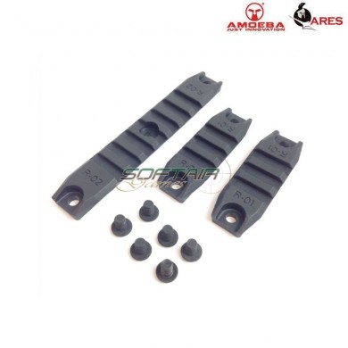 Set 3x slitte black ares amoeba (ar-as-24)