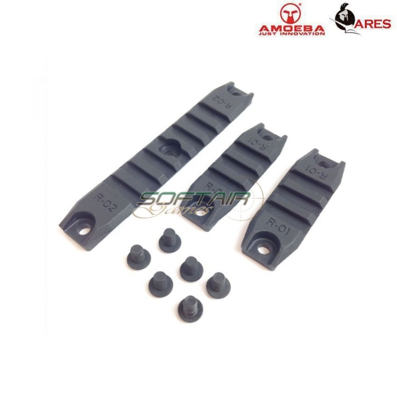 Set 3x slitte black ares amoeba (ar-as-24)