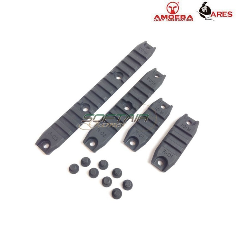 Set 4x rails black ares amoeba (ar-as-25)