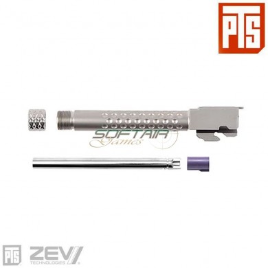 Zev silver threaded outer barrel + laylax kit power barrel pts® (pts-cb037490446)