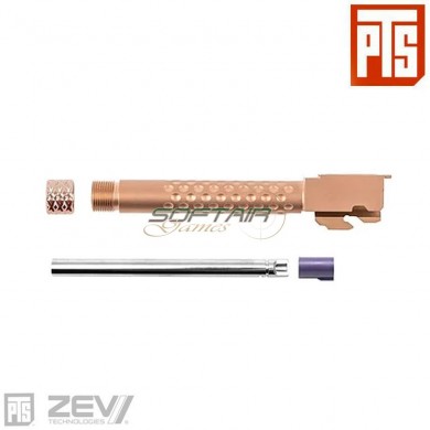 Zev bronze threaded outer barrel + laylax kit power barrel pts® (pts-cb037490457)