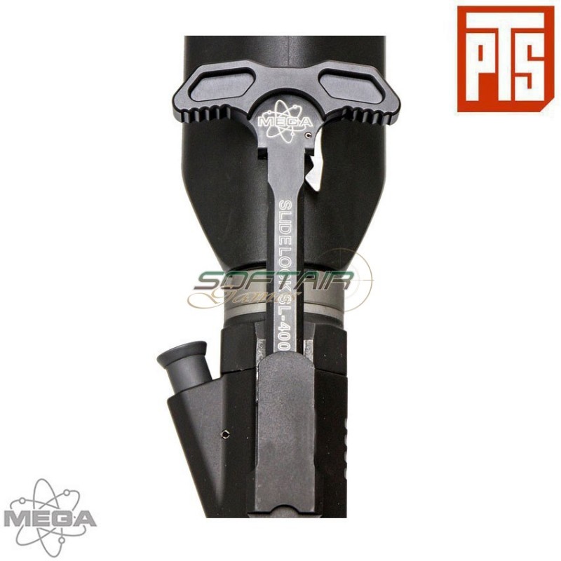 Mega arms slide lock charging handle black for vfc gbbr & systema ptw pts® (pts-mg010490307)