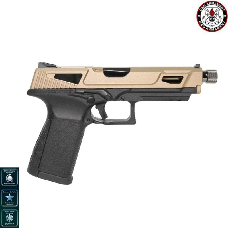 Pistola A Gas Gtp9 MS DST black/bronze metal slide G&g (gg-gtp9msdst)