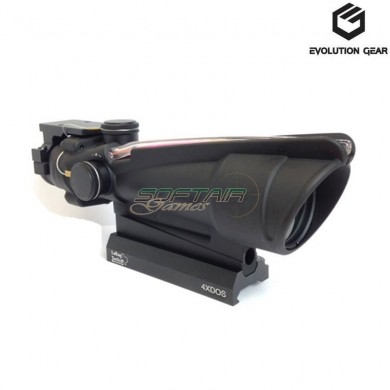 Scope acog red fiber ta11 5x35 black evolution gear® optic (evg-677-bk)