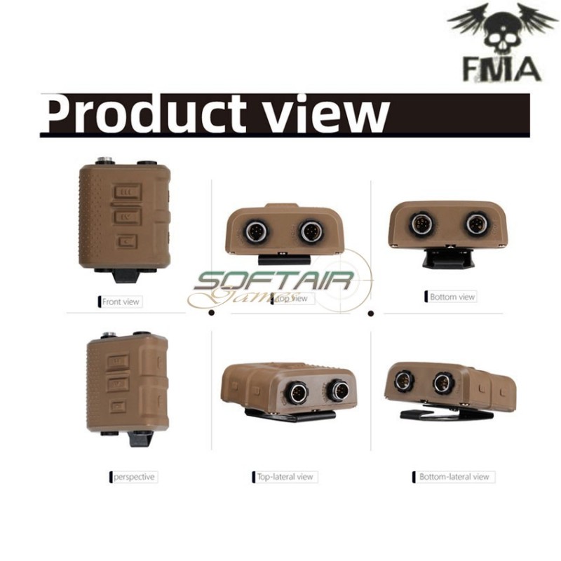 Fcs amp v60 ptt kit comtac3 black fma (fma-tb-fcs-012-bk)