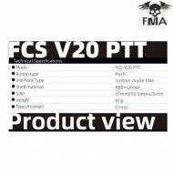 Fcs amp v20 ptt kit comtac3 KENWOOD dark earth fma (fma-tb-fcs-013-de-k)