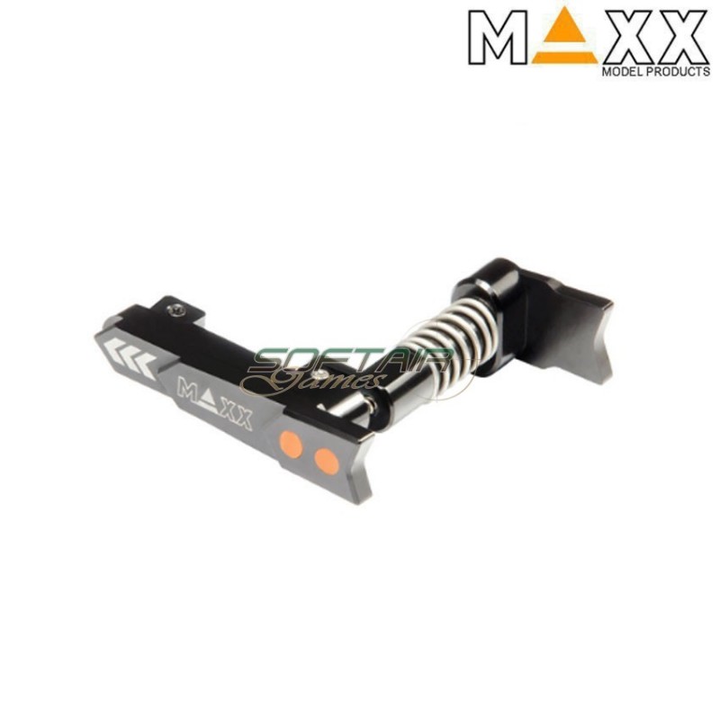 CNC aluminum advanced magazine release m4 STYLE A black maxx model (mx-mar001sab)