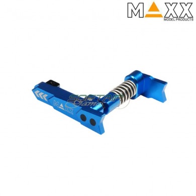 CNC aluminum advanced magazine release m4 STYLE A blue maxx model (mx-mar001sau)